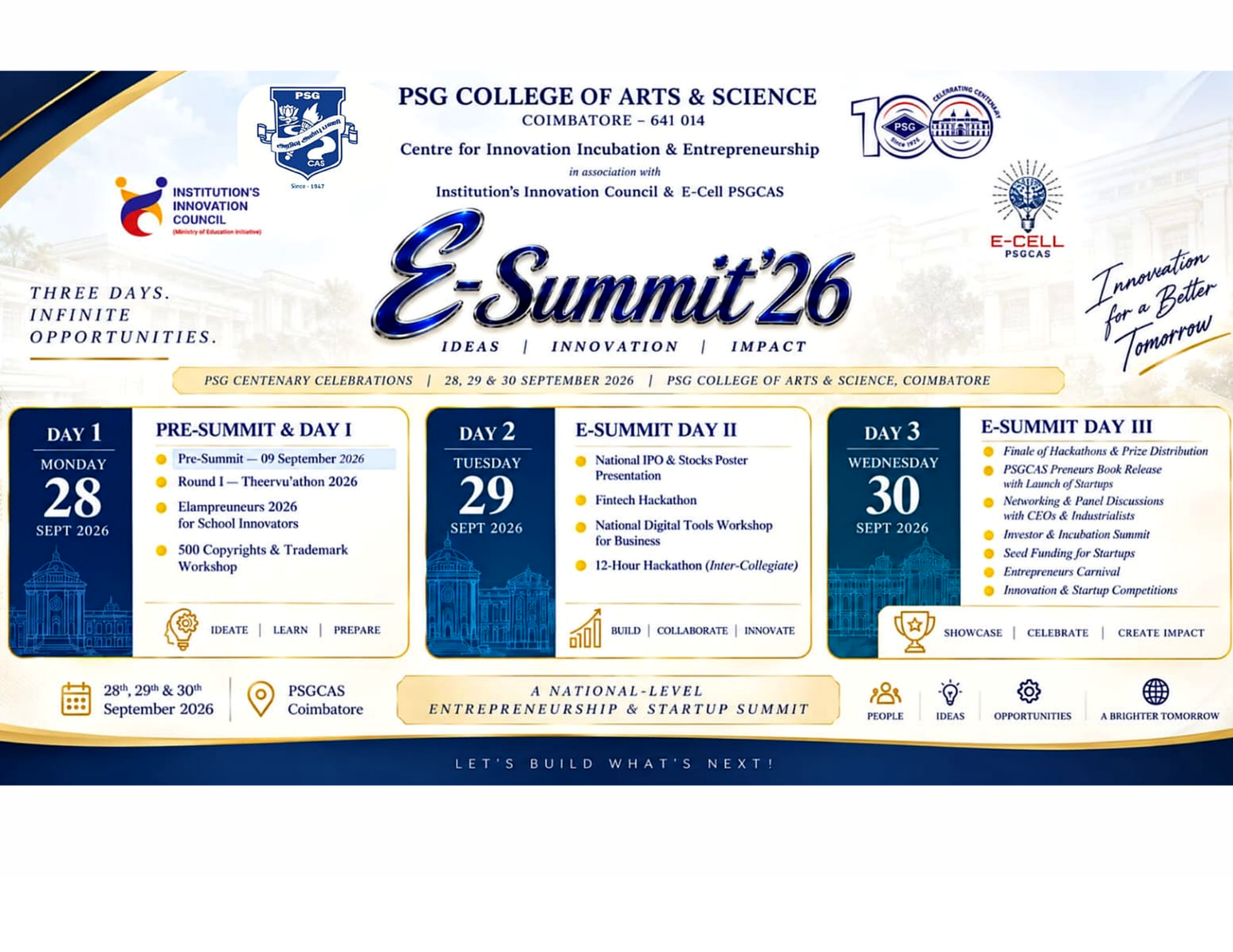 PSGCAS E-Summit 2026 Official Brochure